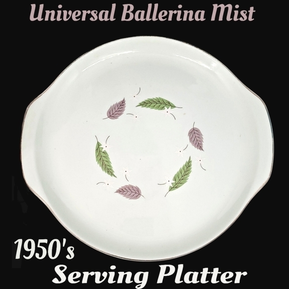 Vintage Universal Ballerina mist Union made oven safe sage serving platter - Picture 1 of 7